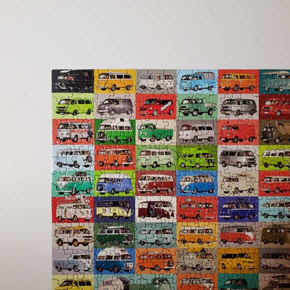 Puzzle EuroGraphics 1000pc VW Groovy Bus 19x26 Automobiles Used Jigsaw Vacay - Picture 12 of 14